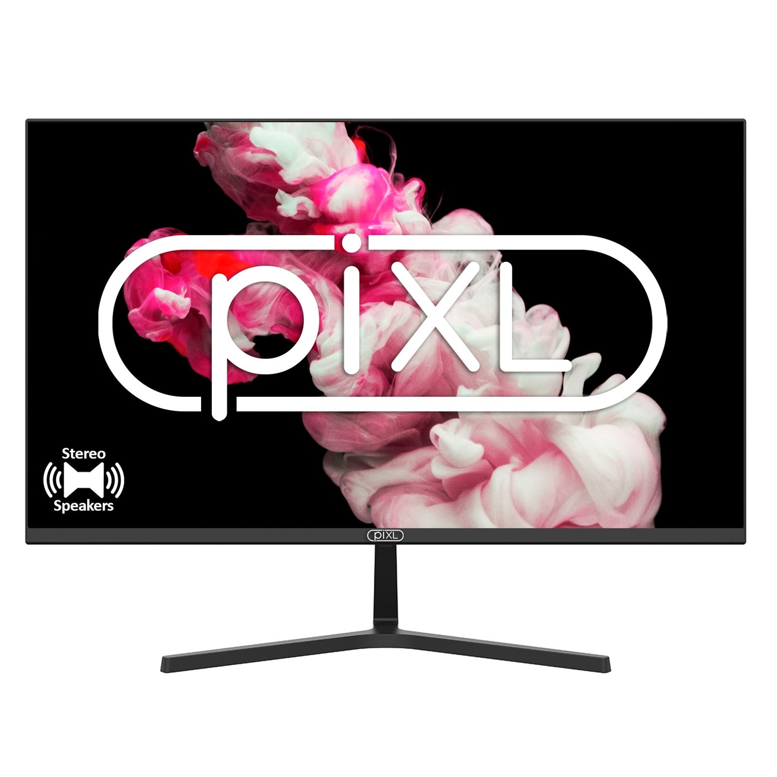 piXL PX27IHDD 27 Inch Frameless Monitor, Widescreen IPS LCD Panel, True -to-Life Colours, Full HD 1920x1080, Speakers, 5ms Response Time, 75Hz Refresh, VGA, HDMI, Black Finish-PCR Business Solutions Ltd